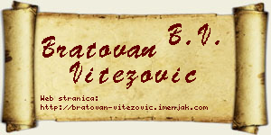 Bratovan Vitezović vizit kartica
